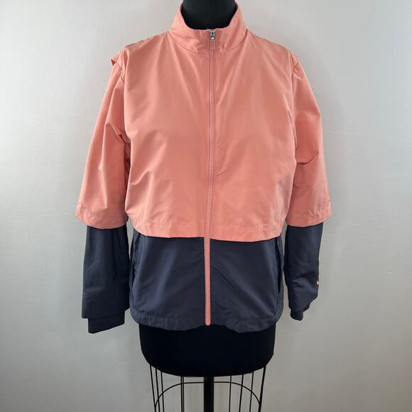 NIKE HyperAdapt Shield OLC Golf Jacket Pink Quartz/Gridiron Full Zip Two-Tone L - Picture 2 of 8